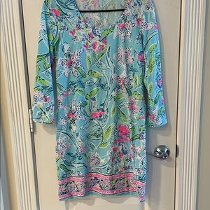 Lilly Pulitzer Blue Floral Dress